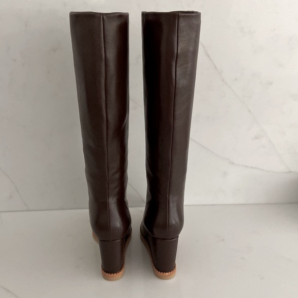 NWT Lola Cruz Wine x Anthroplogie Wedge Alicia to The Knee Boots - Picture 6 of 13